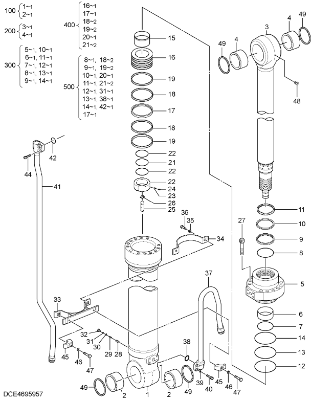 1237306 Bushing HITACHI Excavator Spare Parts Fit For ZX330-5G