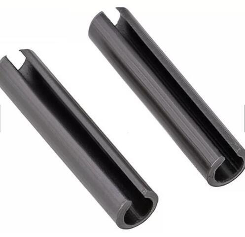 Galvanized Steel Metal Dowel Pins Black Zinc Plated 65Mn Slotted Spring Pins