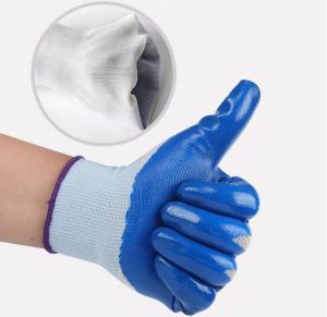 Wholesale 43 Grams Polyester Liner Nitrile Work Gloves High Temperature Resistance from china suppliers