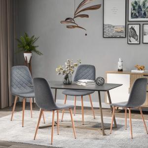 Wholesale Capacity 300LB Grey Pu Leather Dining Chairs / Tomile 4 Set Dining Room Chairs from china suppliers