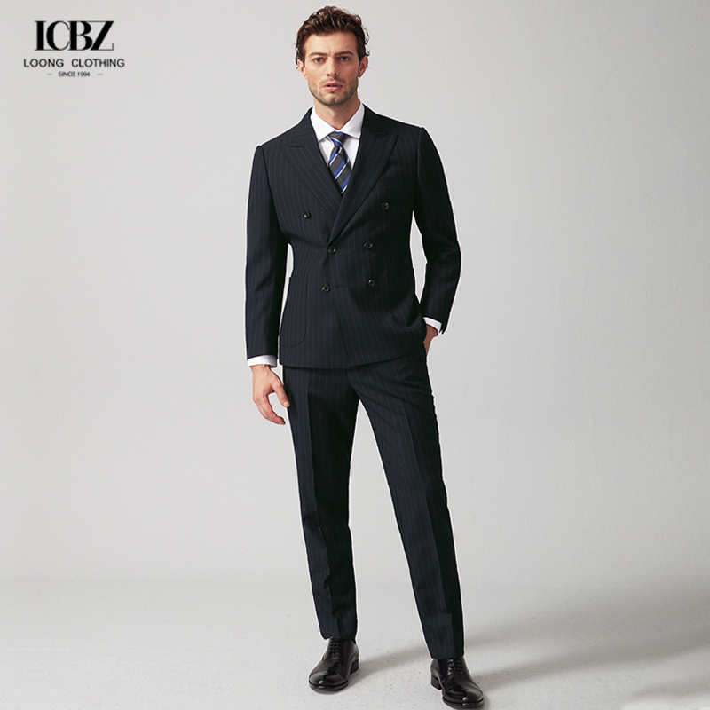 Customized Italy Solid Color Wool Blend Pants for Men in a Fashionable Business Style