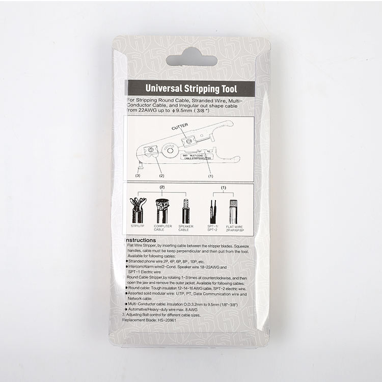 Gray Universal Wire Stripping And Twisting Tool Plastic Molded Handle