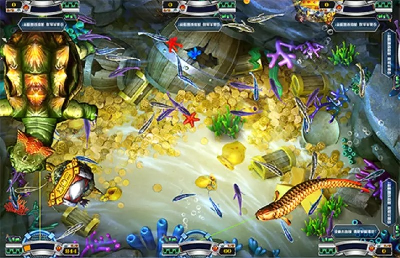 Kids Video Fish Table Game Machine For 8 Players 260*165*203cm