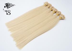 Wholesale Golden Blonde Colored Human Hair Extensions , Straight U Tip Russian Hair Extensions from china suppliers