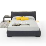 Modern Fabric Design Wooden Bed Frame Villa Bedroom Upholstered Bed