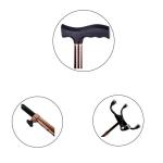 Stable Quad Base Brown Aluminum Walking Cane 25*5*90cm High Stability