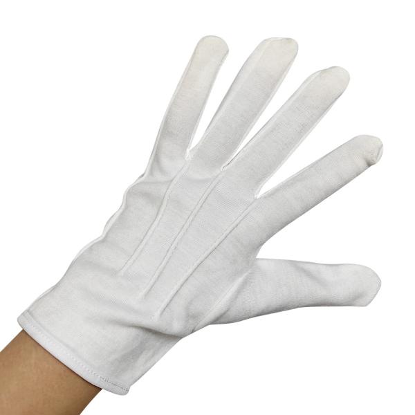 Custom Logo 100% Cotton Jewelry Premium Marching Band White Cotton Gloves