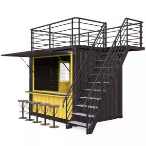 Wholesale Aluminum Alloy Windows Mini Pop-up Shop Container Coffee Shop Bar Fast-food Restaurant Convenience Store Kiosk Booth 10ft from china suppliers