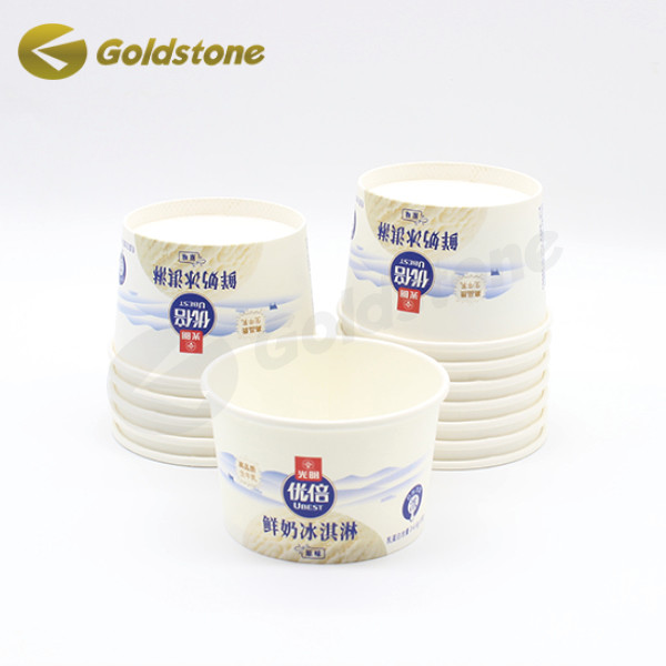Convenient Custom Paper Ice Cream Cups Recycled Paper Cups Custom Sizes