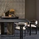 Black Solid Wood Frame Simple Design Nordic Light Luxury Dining Chairs