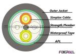 Waterproof Fiber Optic Cable Outdoor , 4 Core Single Mode Fiber Optic Cable PE