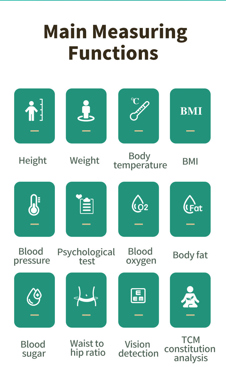 Intelligent Health Check Kiosk Customized Multi Functions Digital Height Weight Scale