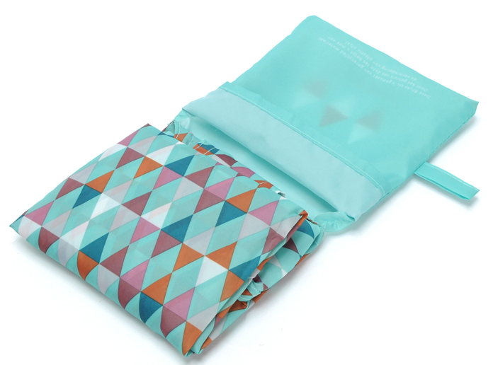 Long Handles Recycled Shopping Bag Sublimation Printing 190T Square Stitching Inside