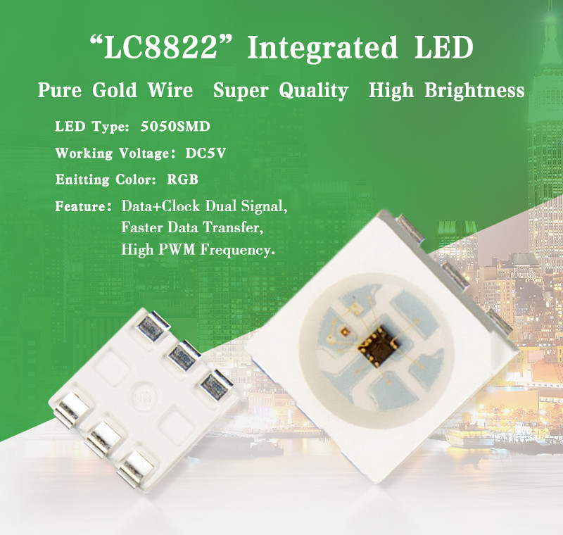 DC5V Addressable RGB Color Integrated LED Chip