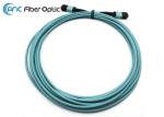 Data Center 5M Fiber Patch Cables OM3 24 Fiber MPO To MPO Female Round 3.0mm