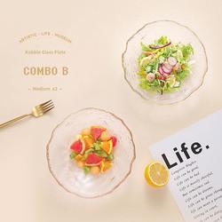 Heatproof Clear Gold Beaded Charger Plates Lightweight Practical