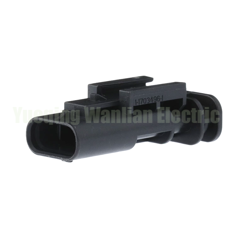 3 Pin 1-1703494-1 Waterproof Connector For Parking Sensor Electric Eye Plug