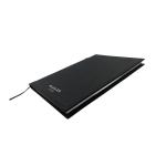 Vegan Leather 80 sheets Hardcover Notebook Black Office Use