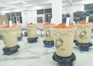 Wholesale Outdoor Decorative Fiberglass Resin Statues Large Size Bubble Tea Cup Sculpture from china suppliers