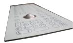 107 Keys White Industrial Membrane Keyboard Optical 800 DPI Trackball
