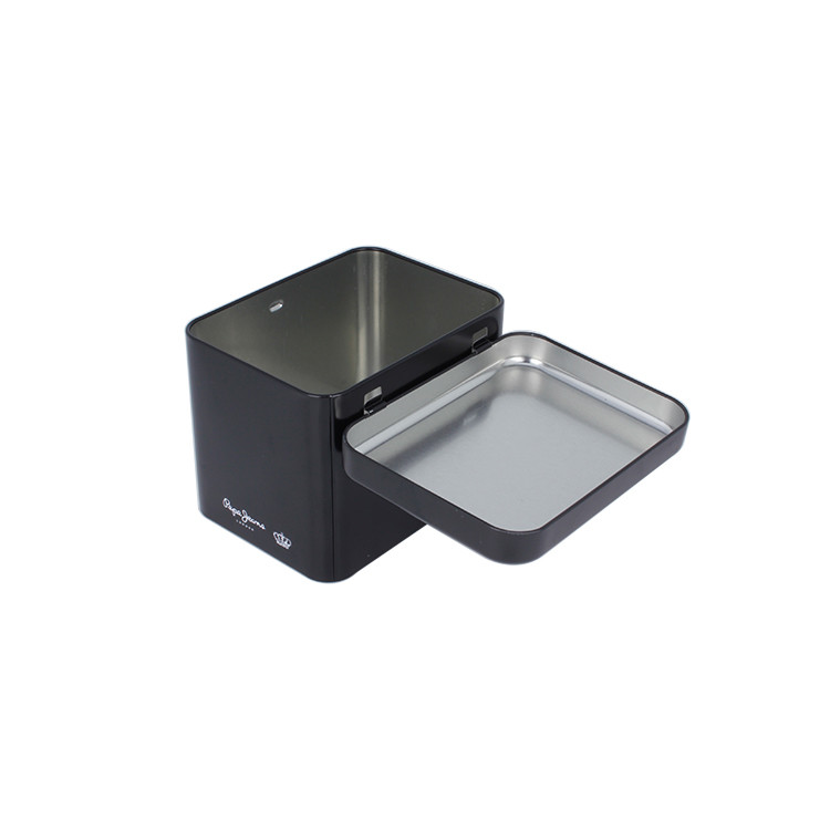 Custom Watch Gift Box Printed Metal Tin Boxes with Hinged Lids Wholesale Tin Cans