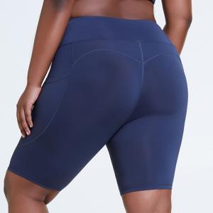 Wholesale 4XL Moisture Wicking Plus Size High Waisted Yoga Shorts pants Women's Running Shorts from china suppliers