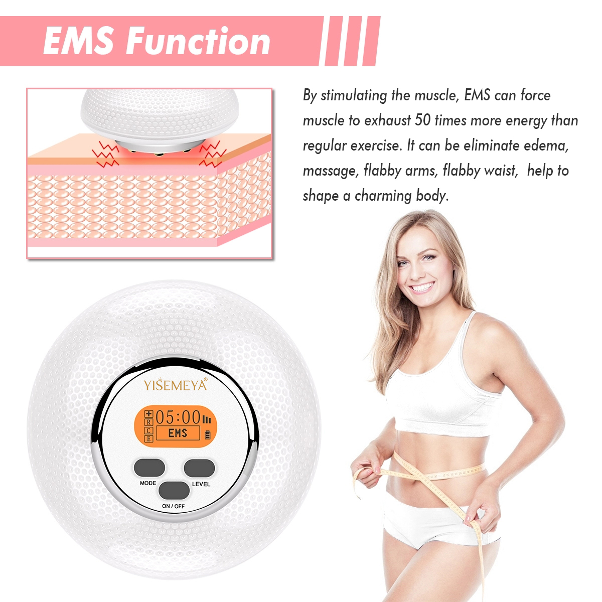 Fat Loss Rejuvenation Ems Slimming Machine RF LED Light Ultrasound Cavitation Machine