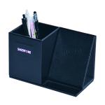 Desk Organizer PU Leather Pen Holder With Qi Wireless Charger