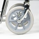 Chormed Steel Frame Standard Folding Steel Wheelchair 24 Inch Rear Wheels