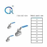 Internal Round Thread Handle Lock Through Ball Valve 316 Stainless Steel