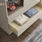 Melamine Finish Plywood Carcase Italian Minimalist Style Sliding Closet Doors
