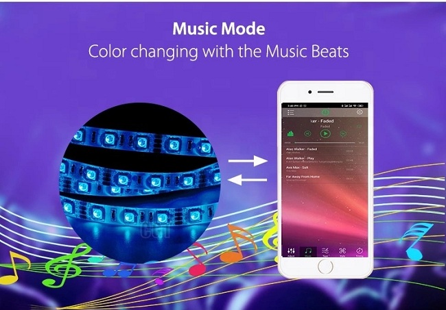 Waterproof Bluetooth RGB LED Tape Strip WIFI Smart Home