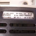 Emerson SP2403 3 PHASE 380/480 VAC 20 HP NORMAL DUTY 29 AMP IP 20 RATING 50/60