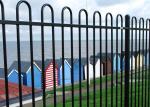 Black Decorative Metal Fencing , Ornamental Iron Fence Panels 40*40mm Horizontal