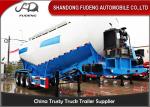 Tri - Axle Bulk Cement Tanker Trailer With Air Compressor Q235 Steel Tanker Body