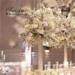 ZT-564 Wholesale Hot Sale Event Wedding Centerpieces Tall Gold Mirror Pillar