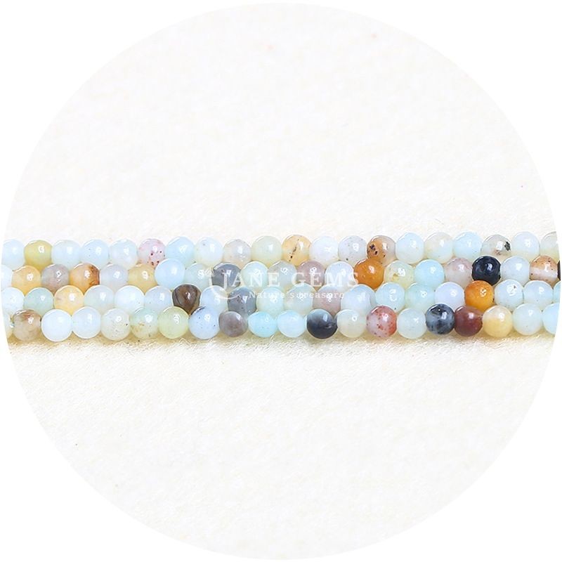 8mm Multicolor Tourmaline Gemstone Loose Beads Round Agate Spacers for Jewelry Making