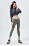 BSCI Sexy Long Sleeve Pullover Crop Top Hoodie / Cropped Pullover Sweatshirt