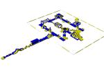 Outdoor Inflatable Water Park 50m*34m Maximum 120 People Capacity