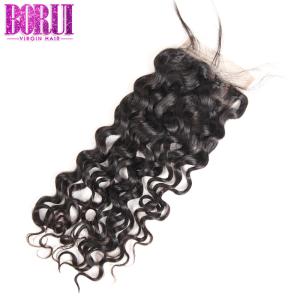 Wholesale Eco Friendly Human Hair Lace Closure Natrual Parting Water Wave All Color from china suppliers