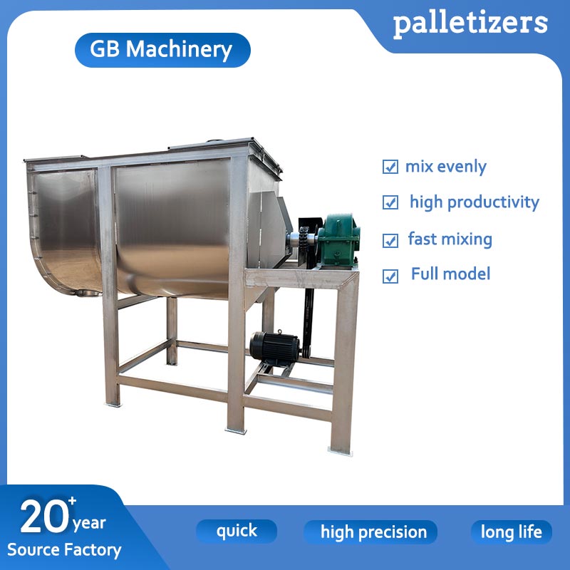 Customized Powder Ribbon Blender Horizontal Shaft Mixer Stainless Steel