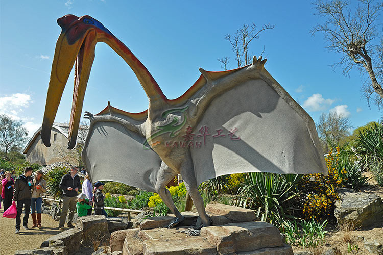 Sun Proof Realistic Animatronic Dinosaur , Life Size Simulation Pterosaur