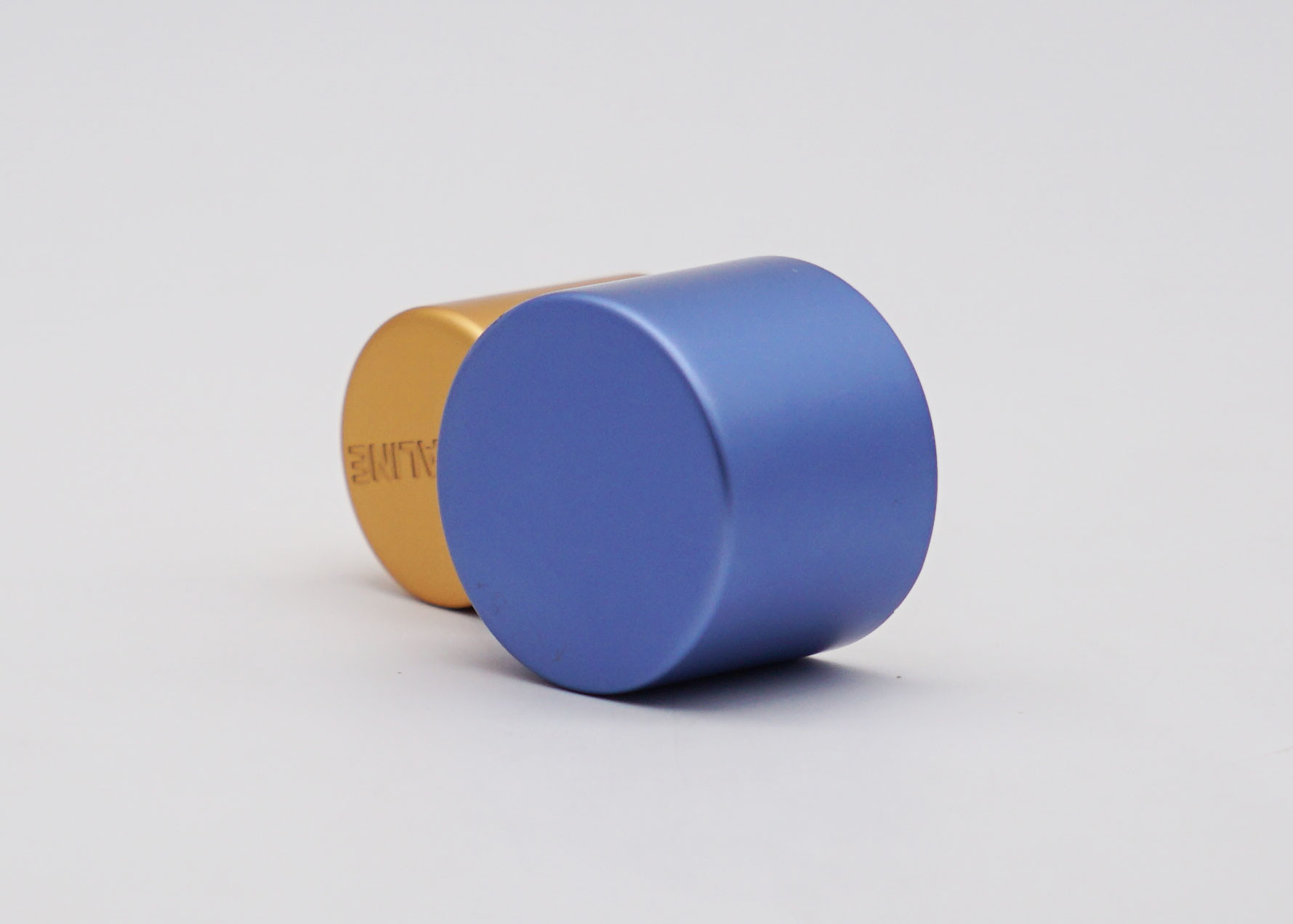28mm Empty Bottle Violet Color Aluminum Plastic Screw Push Pull Cap Closure