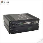 1Ch 1080P DVI Fiber Converter USB KVM 1Ch RS232 Bidi Stereo Audio