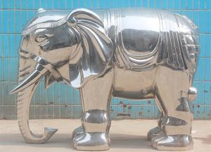 Wholesale Mirror Polishing Elephant Decor Statue Stainless Steel Public Animal Art Sculpture from china suppliers