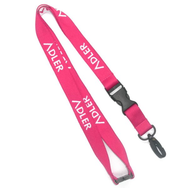 900mm X 20mm Red Woven Lanyards Personalized Cell Phone Neck Strap
