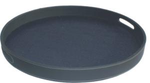 Wholesale PU Leather Hotel Room Service Trays Round Shape Dia450mm from china suppliers