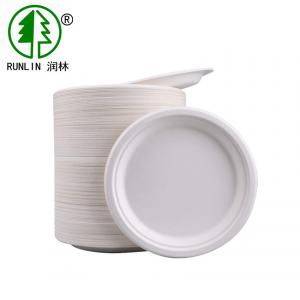 14g Round Eco Disposable Iodegradable Sugarcane Bagasse Plates From Sugarcane Waste