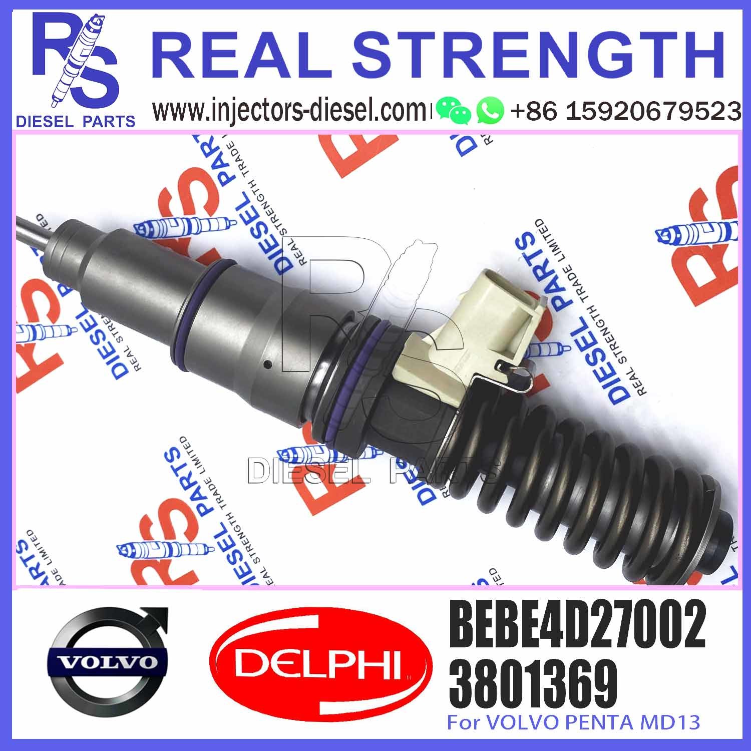 4 PINS diesel fuel injector 3801369 BEBE4D18002 BEBE4D27002 for V-O-L-V PENTA MD13