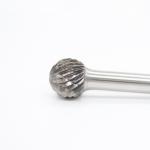 Ball Double Cut Carbide Burr Set 1/4" Shank Cutting Burr Die Grinder For Metal